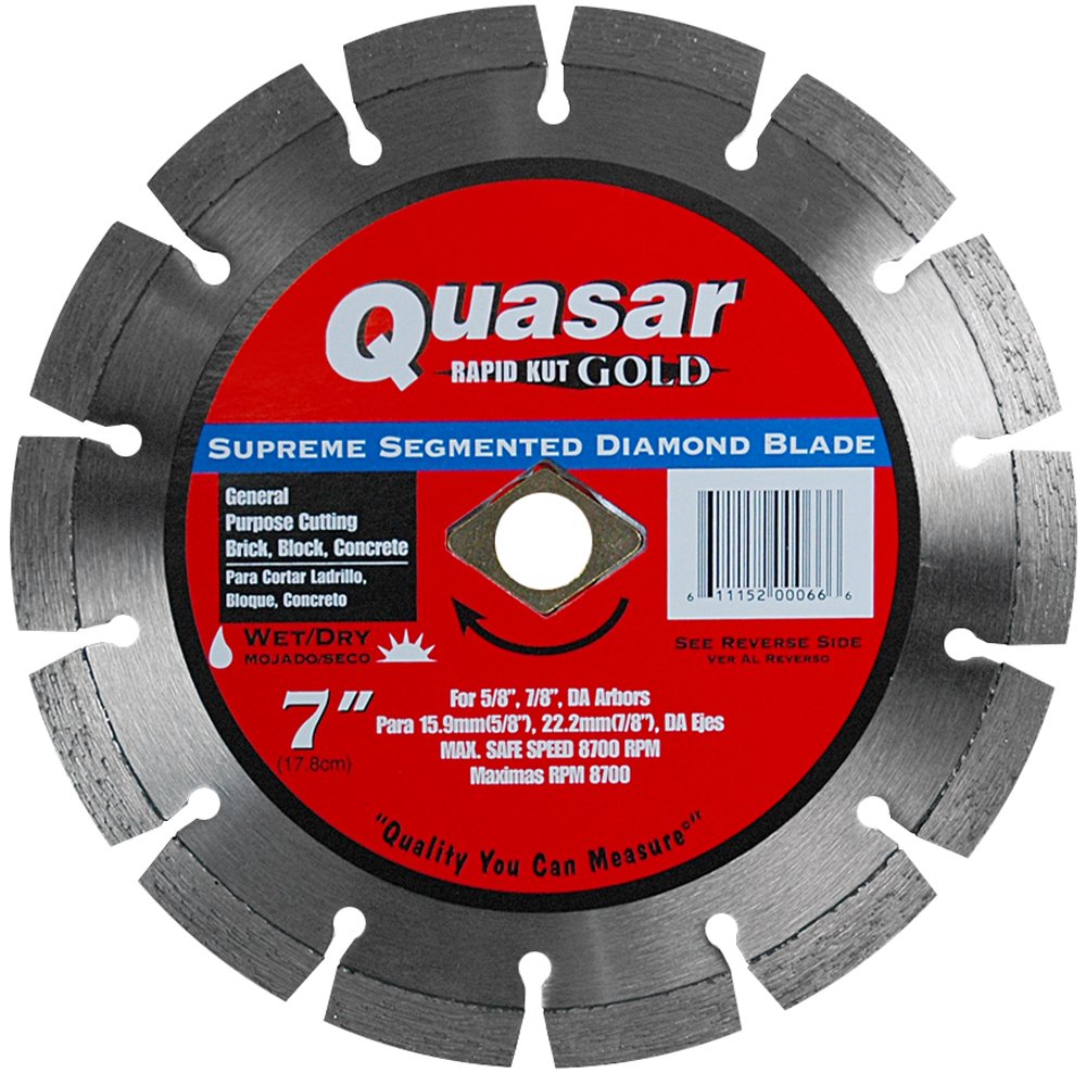 Buy Quasar RapidKut 100 Gold 7Inch Segmented Diamond Blade Fits 5/87