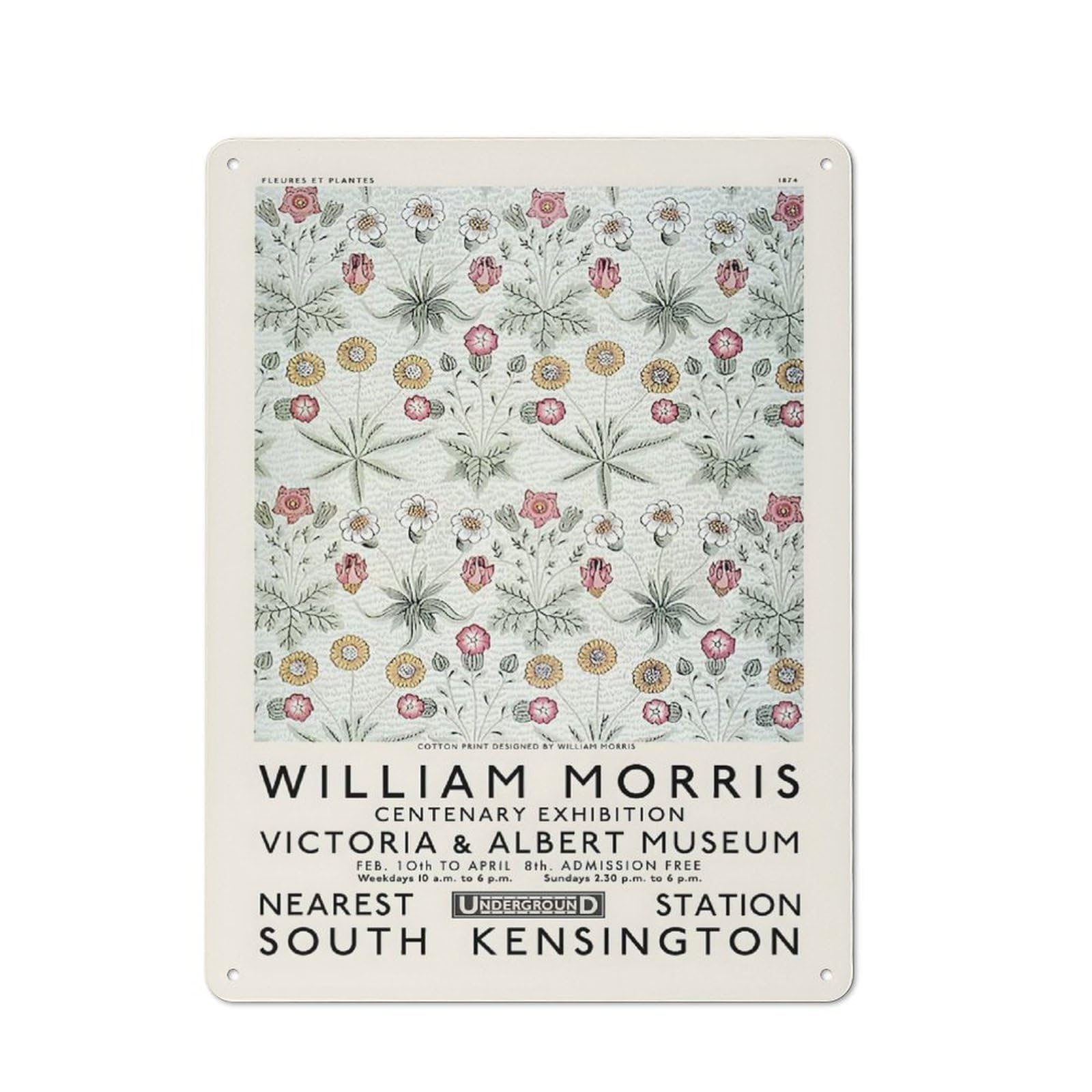 Junmoney Style-3 Cosy Victoria And Albert Museum Metal Plaque 40X30cm, Kitchen Wall Decor For Kitchen, Cafe, Pantry Or Dining Room