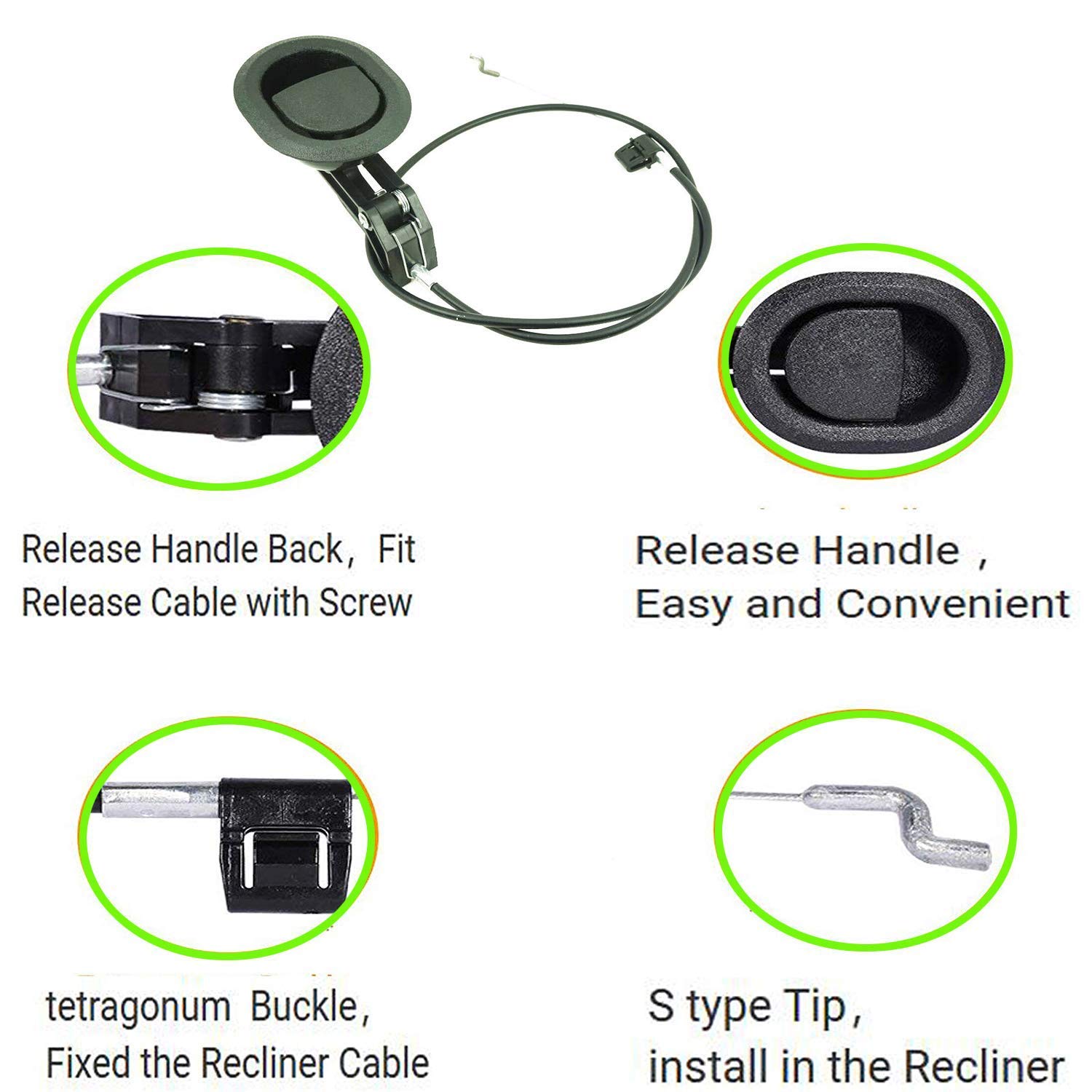 Lot De 2 Leviers De Déverrouillage En Plastique Pour Fauteuil