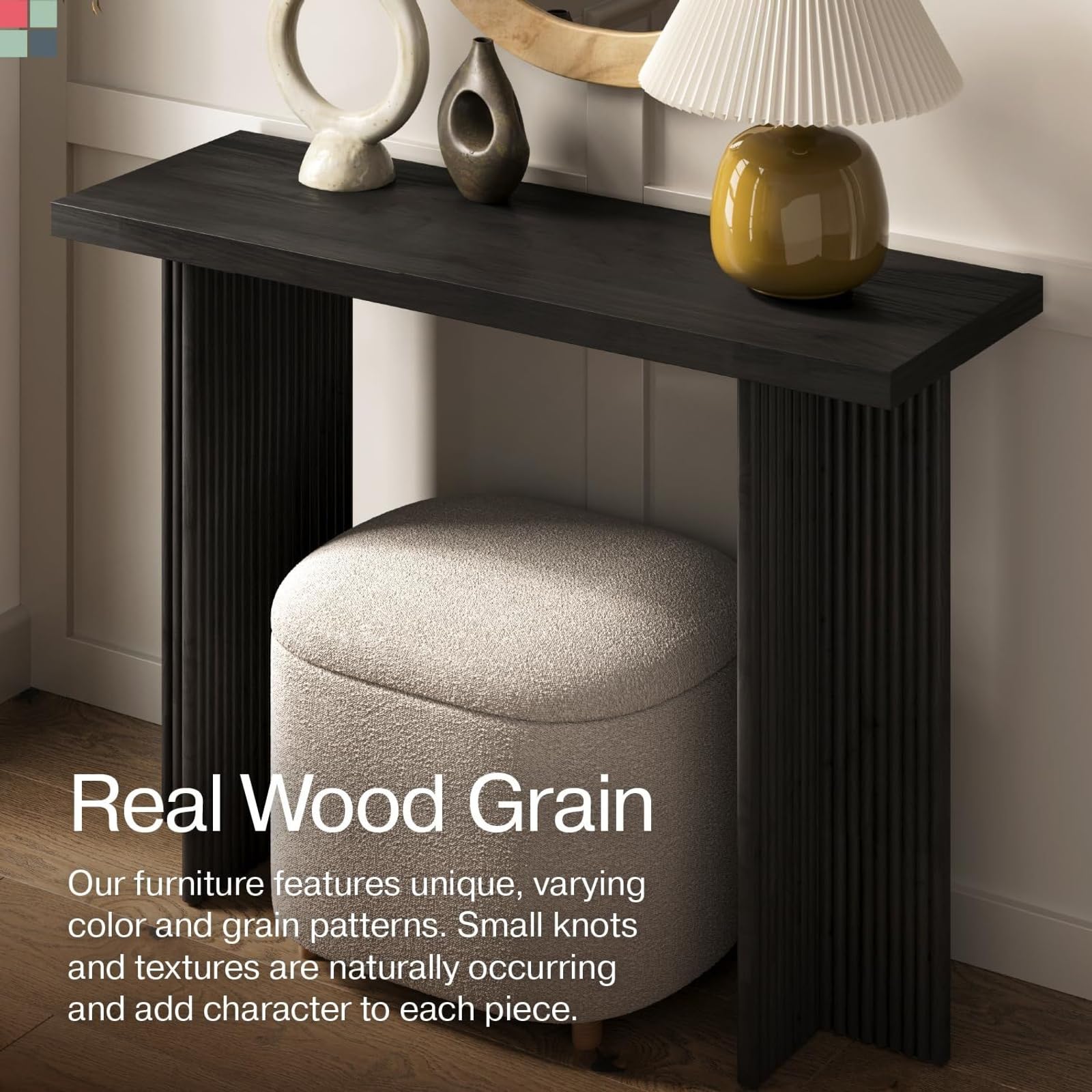 Amazon｜溝付きコンソールテーブル - 狭いスペース用の小さな