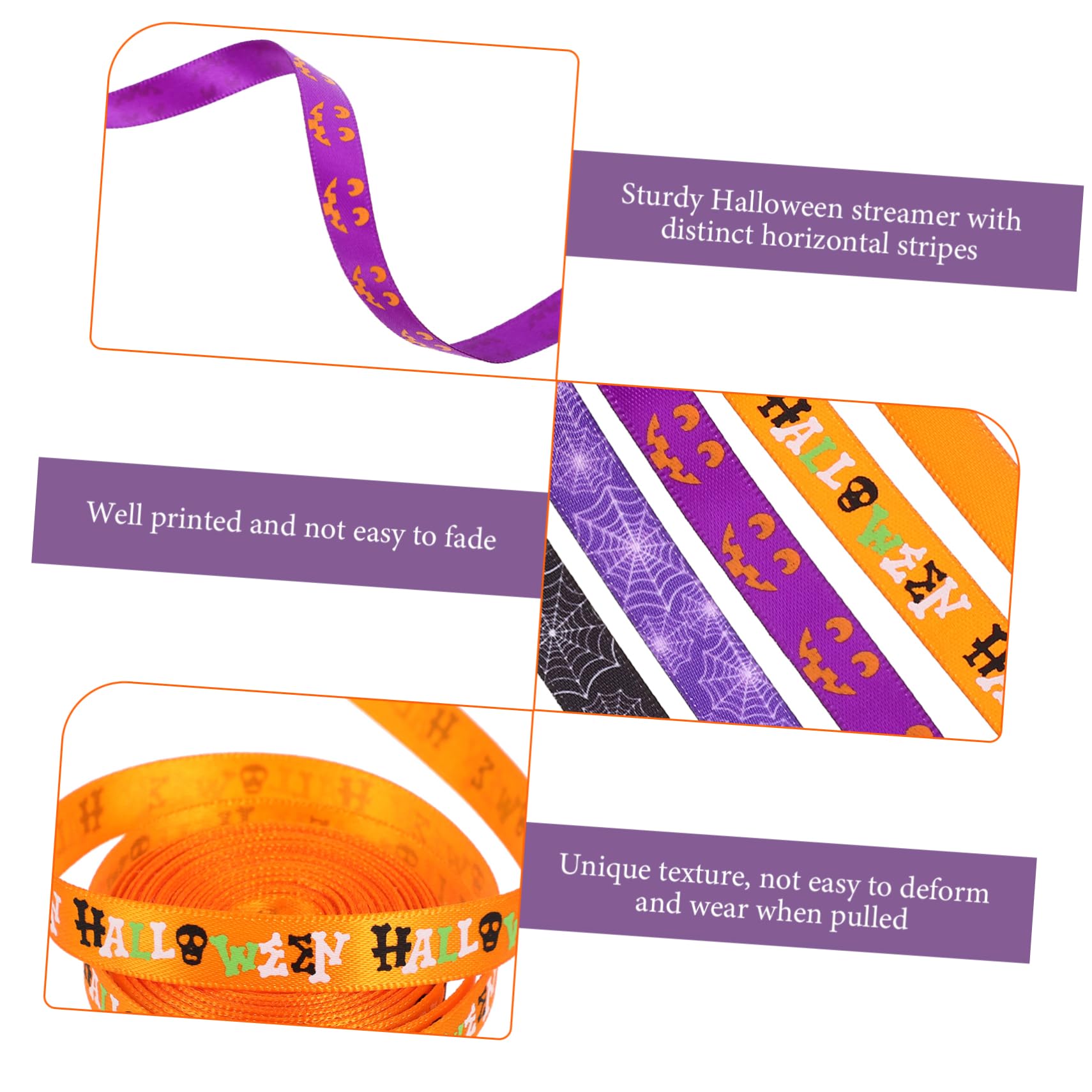25rouleaux Ruban De Décoration De Fête Halloween De Rubans Artisanaux Pour Et Décoration De Fête