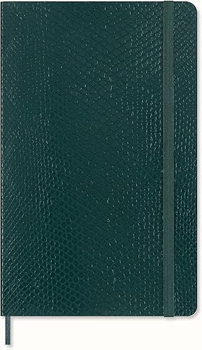 Moleskine Cuaderno Vegea, de edición limitada, grande, a rayas, boa verde, tapa blanda (5 x 8.25)