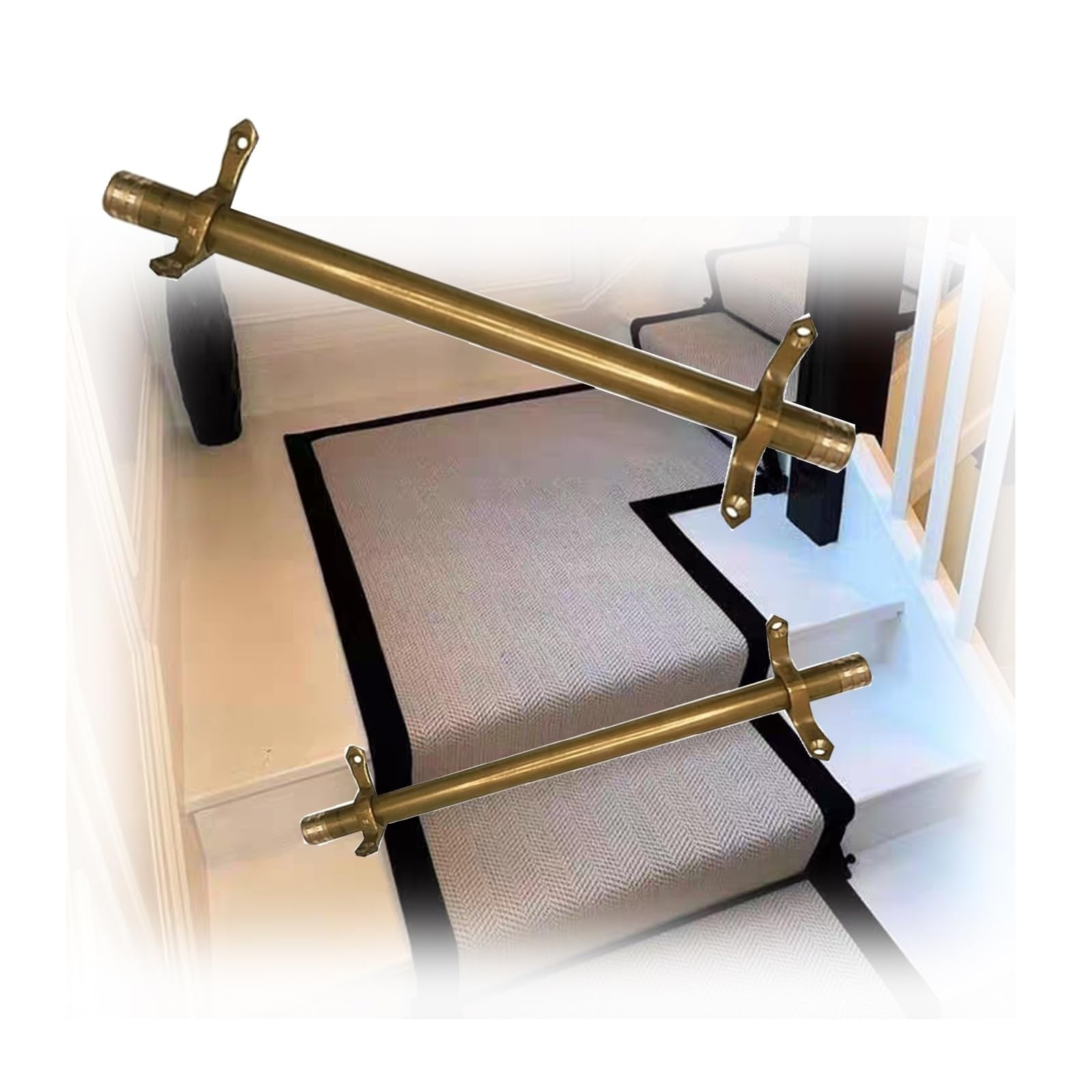 Barres d'escalier antidérapantes pour fixer les tapis sur marches en bois