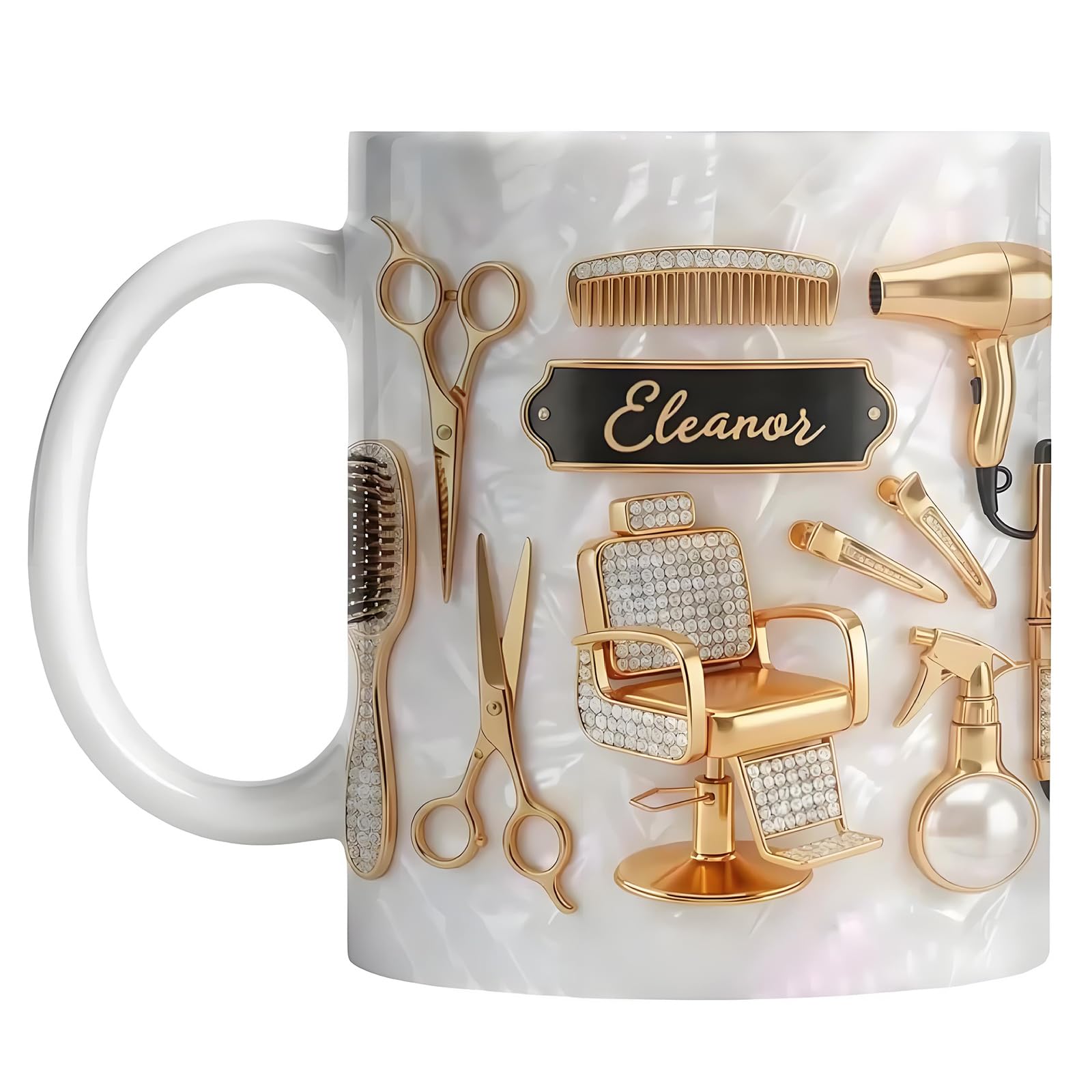Whoasyst Creative Barber Inspires Drinking Mug with Ergonomic Handle Dishwasher Safe Cup Drinkware for Hot Beverages Fashion Coffee Maker Cup