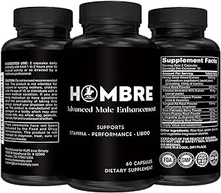 Hombre Male Enhancing Supplement – Add 2 in 60 Days With Our Enlargement Pills for Men Muscle Growth – Increase Size, Stre...