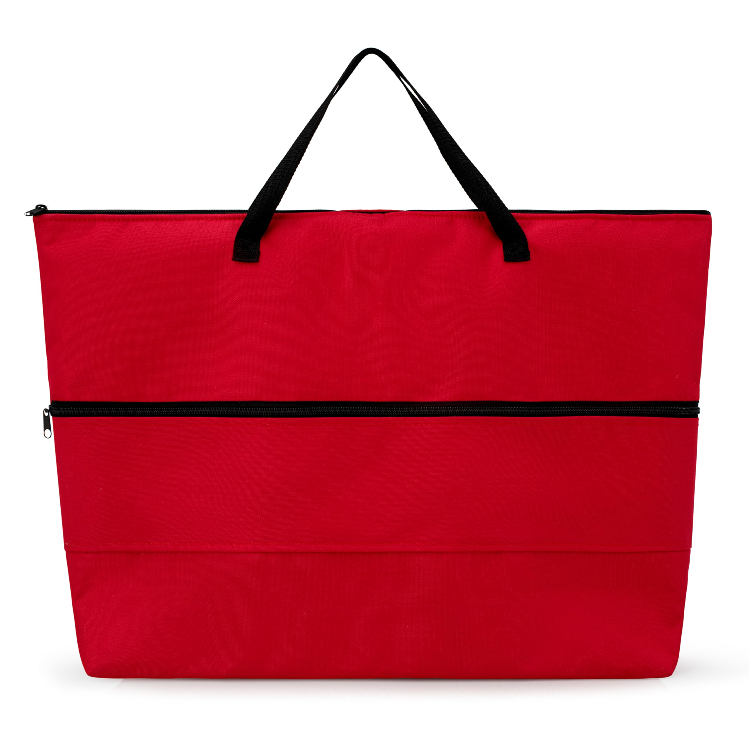 Digital Tec Red 19-Inch Padded Fleece-Lined TV Case with Carry Handles – Travel Bag for Portable TV or Large Laptop, Optimal for Camping, Caravan, or Storage