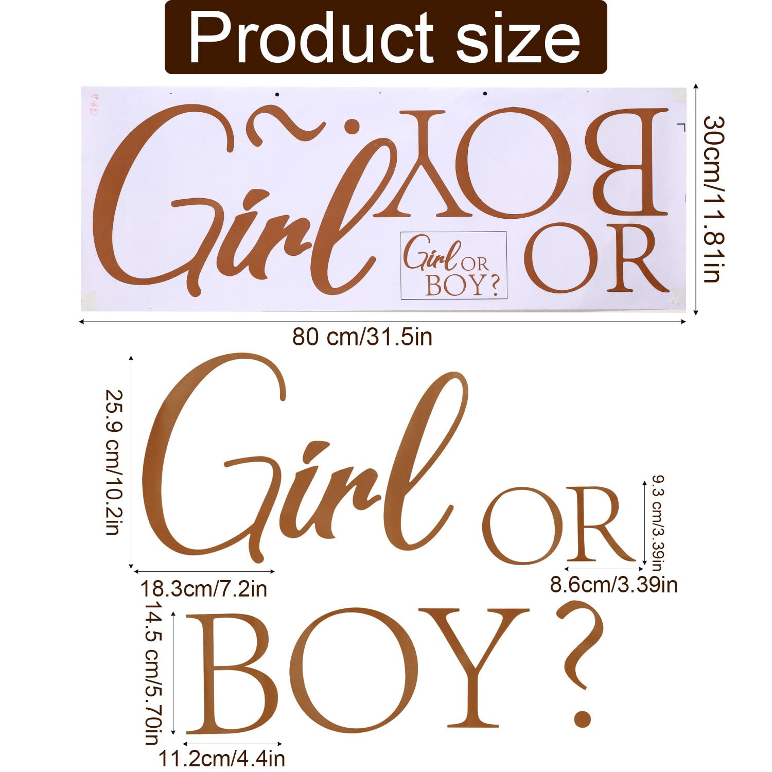 Girl or Boy Gender Reveal Decal - Image 2