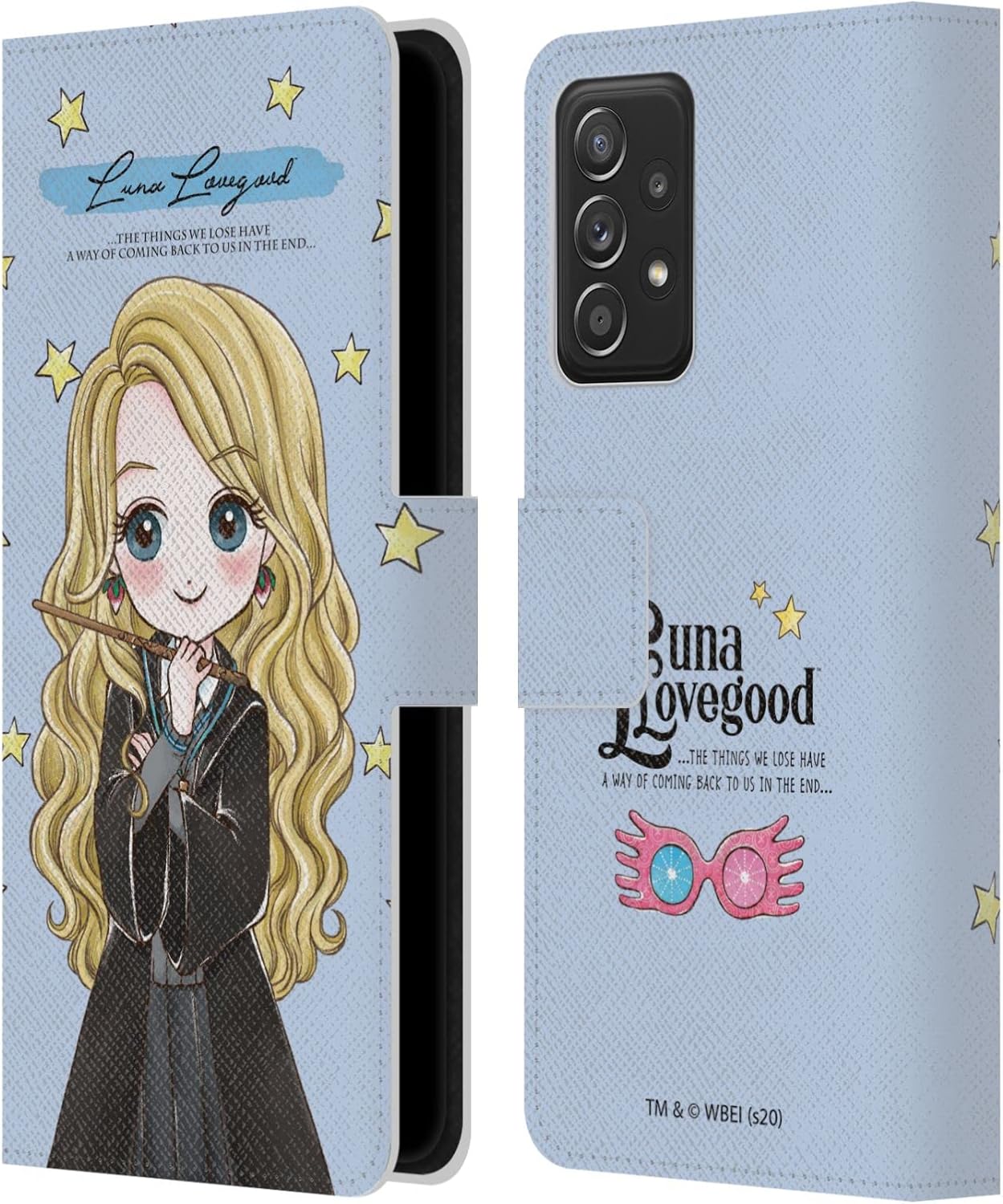 Head Case Designs Officially Licensed Harry Potter Luna Lovegood Deathly Hallows XXXVII Leather Wallet Case Compatible with Samsung Galaxy A53 5G (2022)