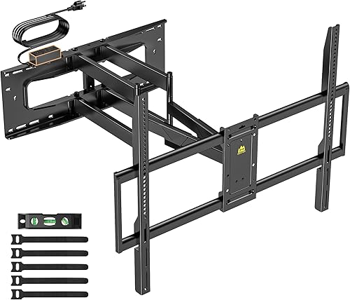 Miniatura 9 de FORGING MOUNT Soporte de pared para TV resistente de 98 y 100 pulgadas con tira de alimentación para televisores grandes de 50 a 100 pulgadas de