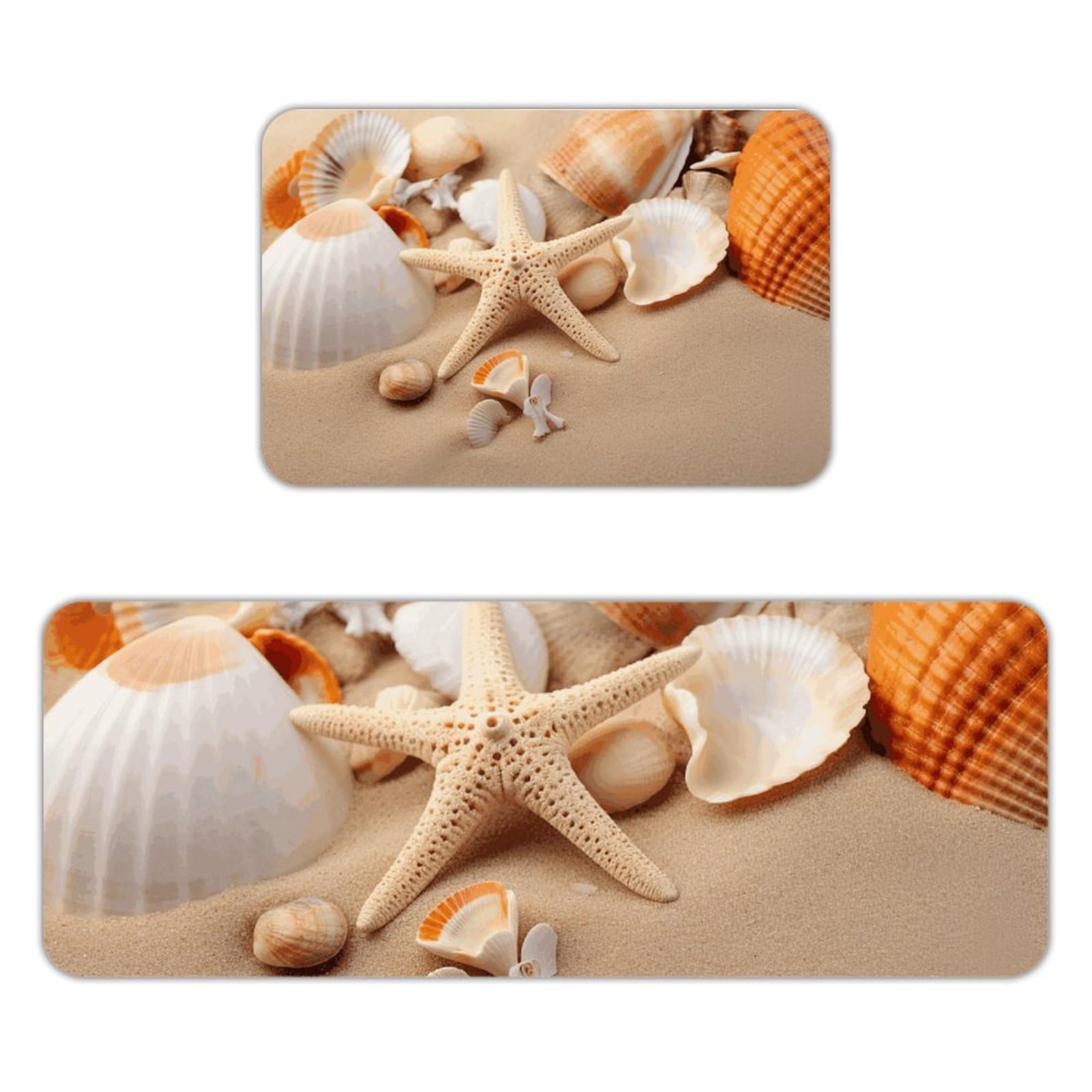 Alfombrilla de cocina lavable para el suelo del fregadero con diseño de playa