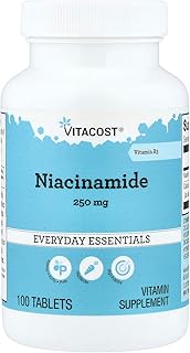 Vitacost Niacinamide (Vitamin B-3) - No Flush Niacin - 250 mg - 100 Tablets