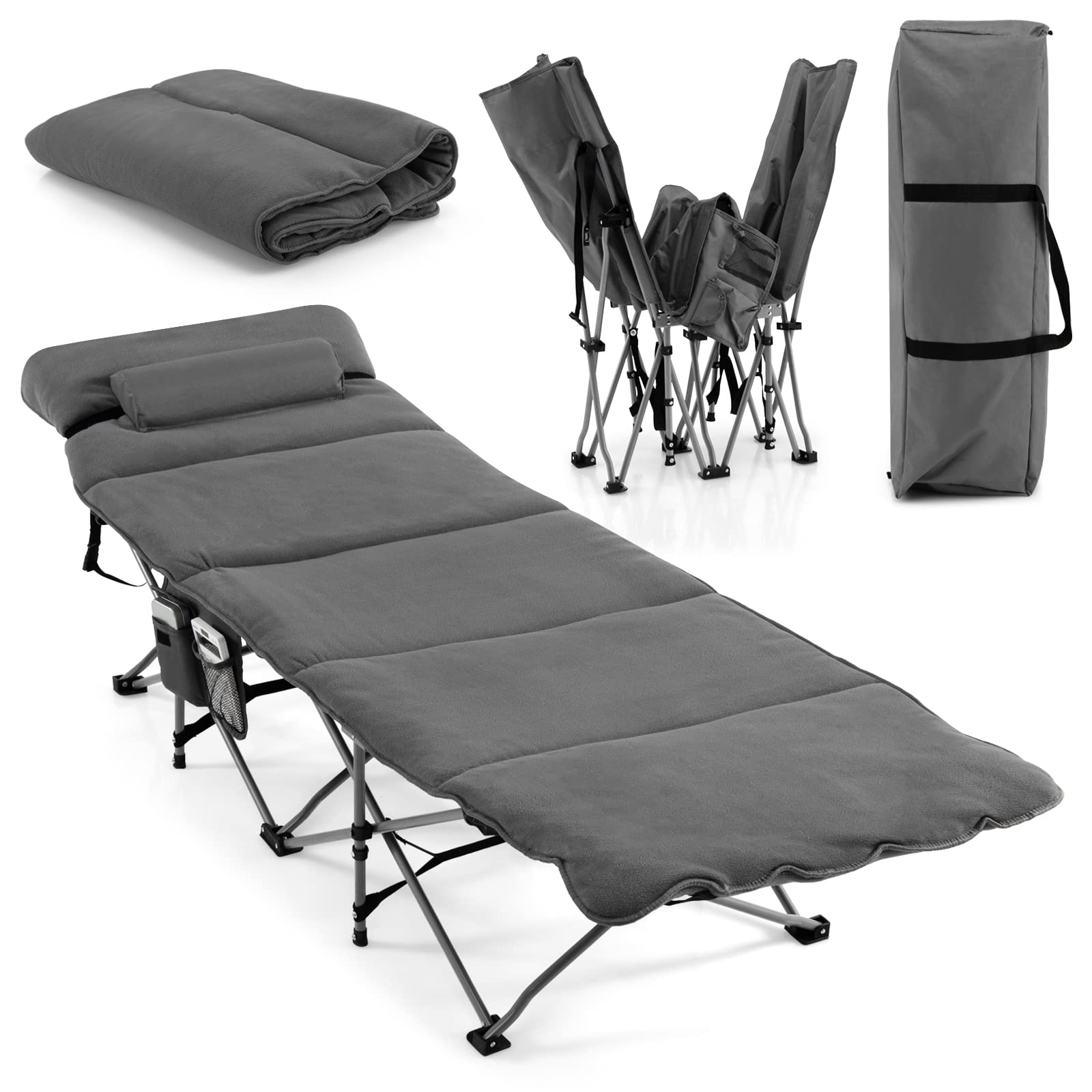 Lit De Camping Pliable KOMFOTTEU - Confort Et Portabilité Pour Aventuriers