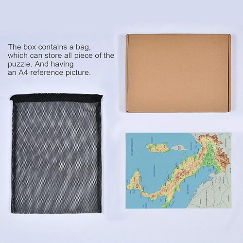 Miniatura 7 de ALAZA Rompecabezas de 1000 piezas, mapa físico de Italia, gran educativo, descompresión intelectual, juego de arte de pared para adultos y