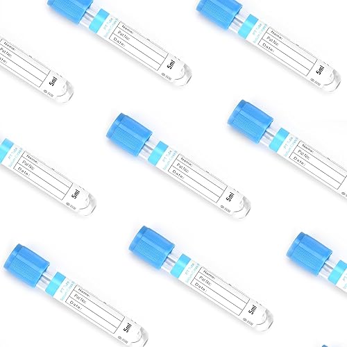 Miniatura 5 de Vacutainer - Tubos de recolección de sangre de 0.2 fl oz, tubo PT tubo de recolección de vacío de laboratorio para tubos de ensayo de laboratorio,