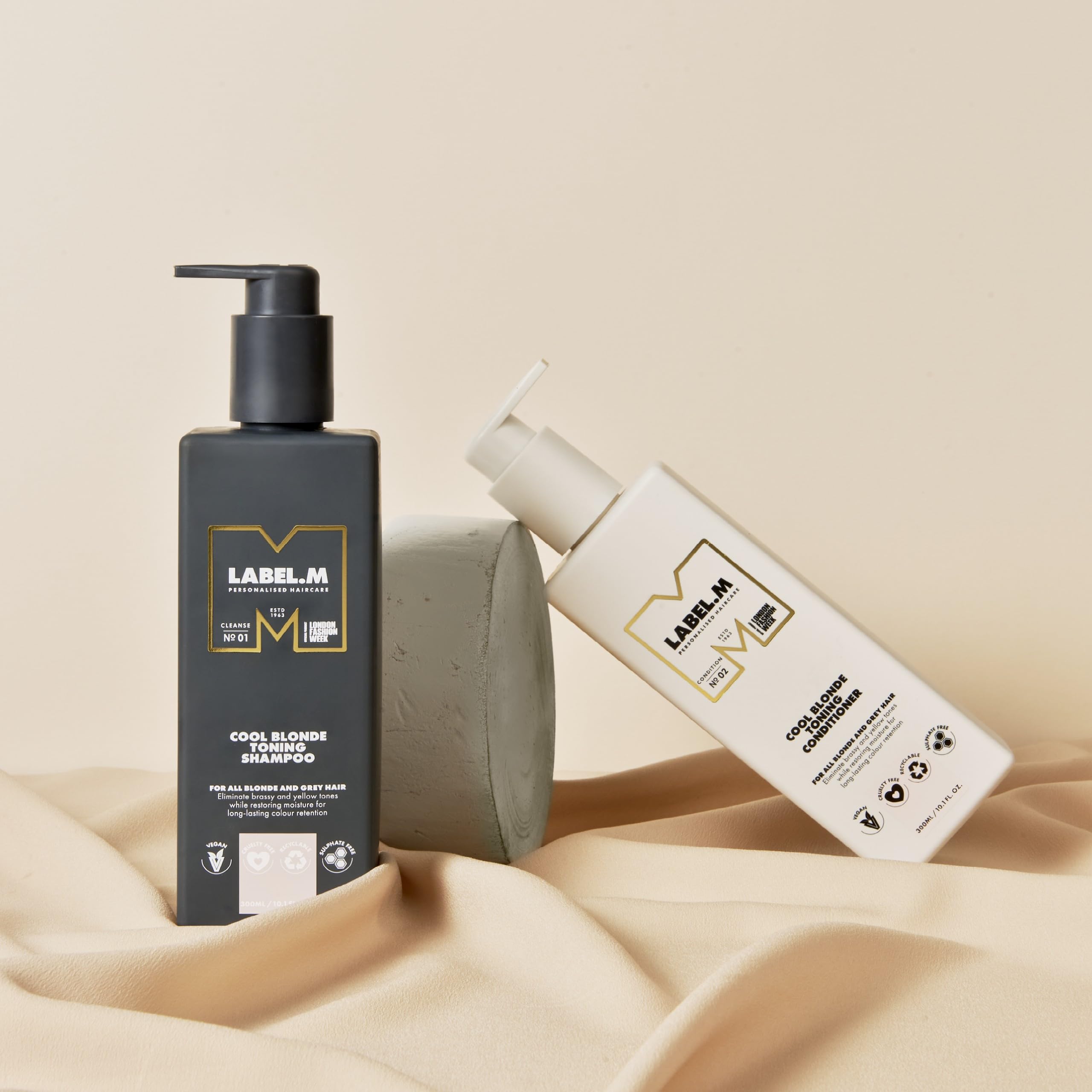 LABEL.M Cool Blonde Toning Conditioner 300ml With Recyclable Pump - Image 2