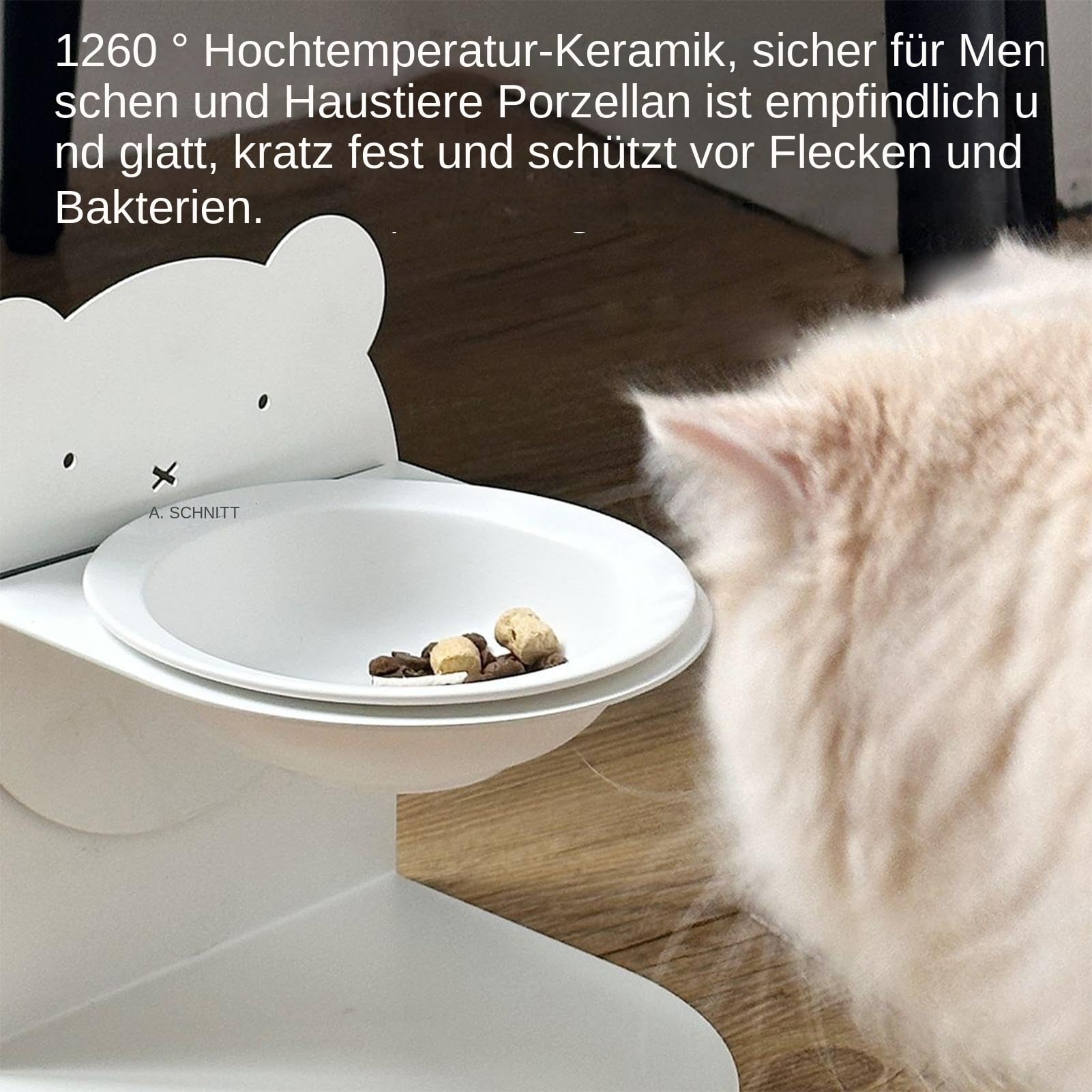 Gamelle pour Chat en céramique Support Repas Incliné Petites Moyennes | Gamelle anti-glouton chat Intérieur Toutes Tailles Races Chiot