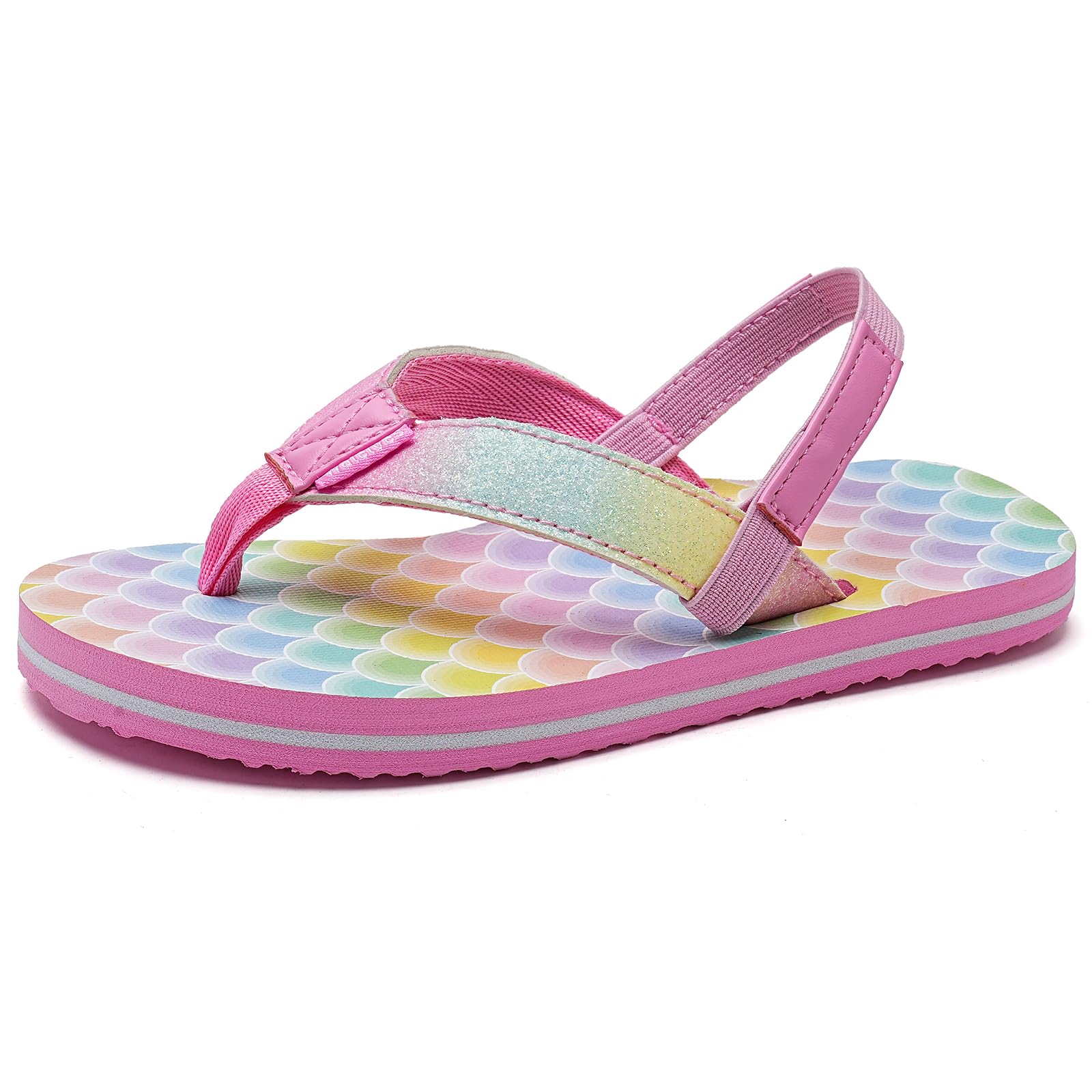 WateLves Toddler Flip Flops Girls Boys Sandals Shoes Kids Slip on Summer Sandals for Bath Shower Beach Pool (Toddler/Little Kid/Big Kid)