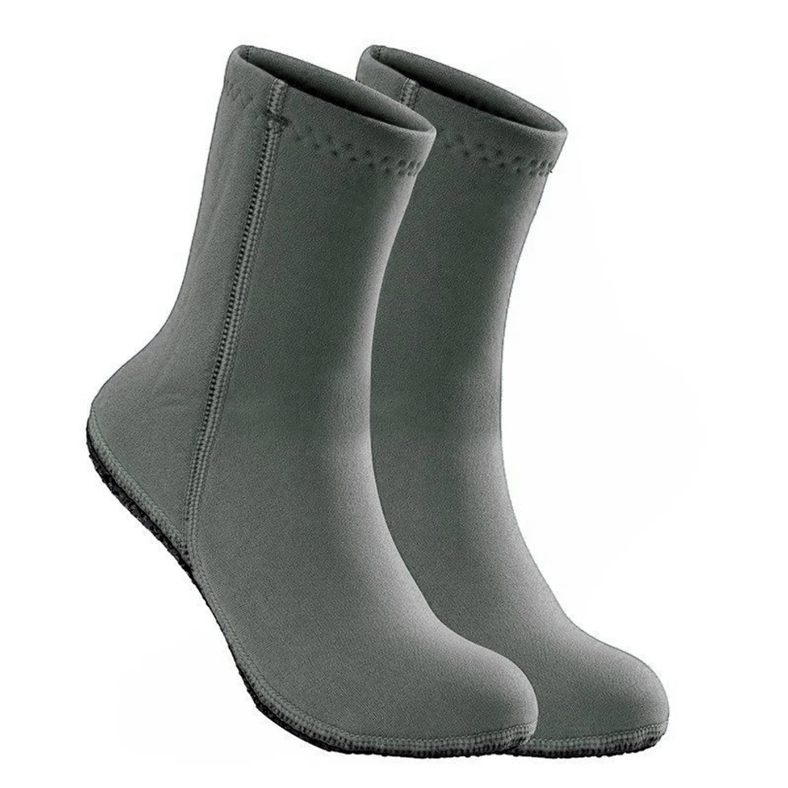 Calzini in Neoprene Calzini da sub for adulti e bambini, in neoprene 3,0 mm, termici, antifreddo, antiscivolo, for pesca subacquea, snorkeling, nuoto, spiaggia(Black,L)