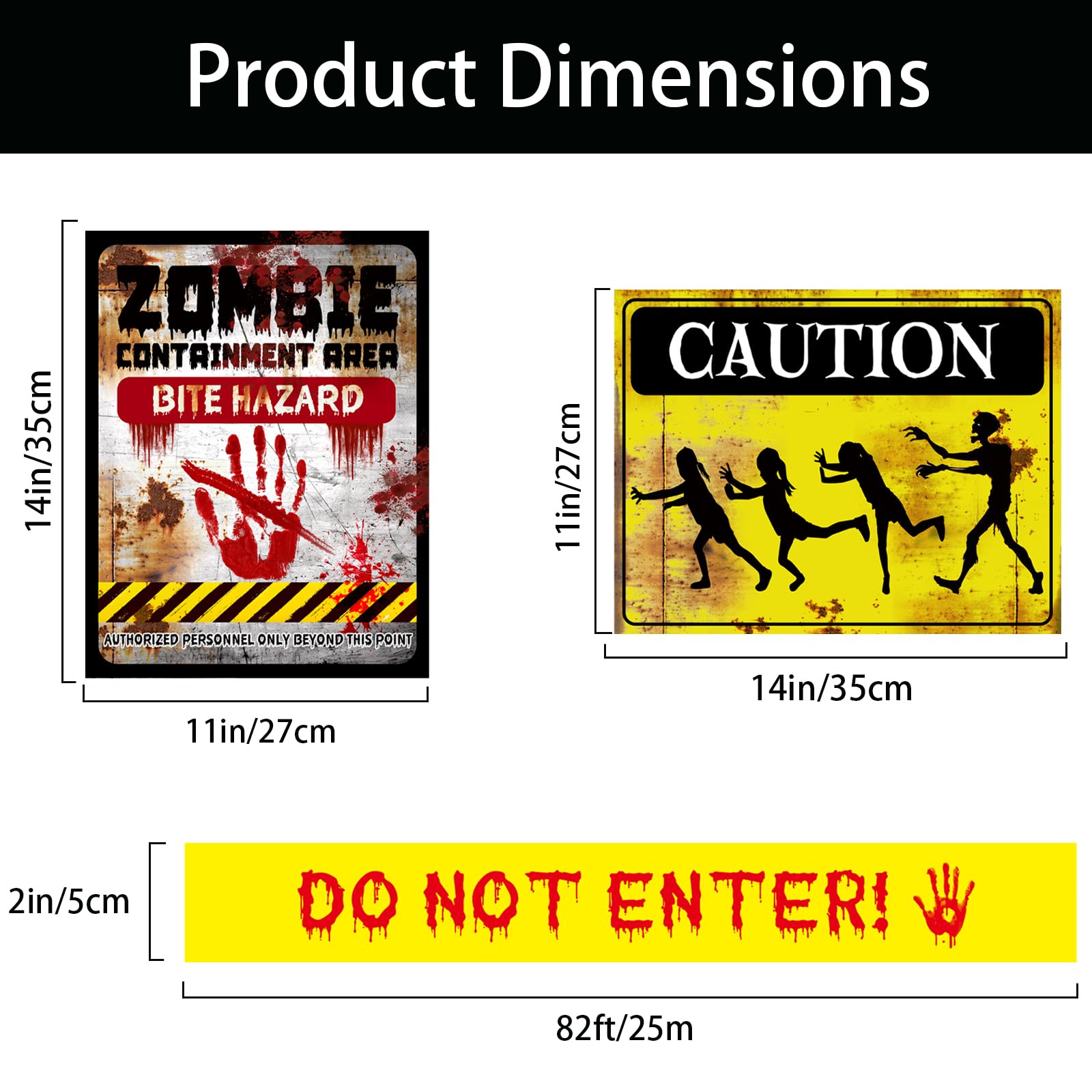 Halloween Warning Caution Tapes Party Outdoor Decoration Orange...
