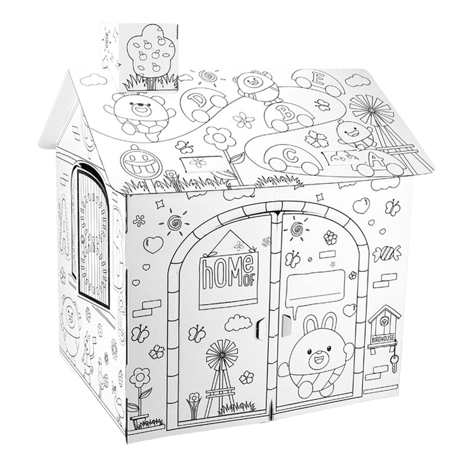 Spielhaus Aus Pappe, Vorschulspielzeug, Frühes Lernspielzeug, Bastelsets Aus Papier