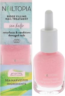 Nailtopia Sea Kelp Ridge Filling and Rejuvenating Nail Treatment - Nail Growth Oil and Cuticle Oil - Vitamin B, C, and D - Natural Nail Care - 0.41 oz