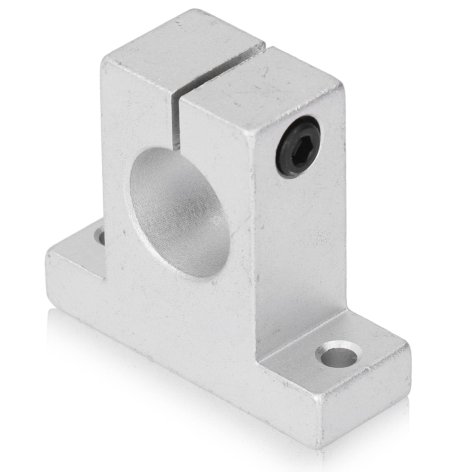 4Pcs Supporto per Guida Lineare SK25 Supporto per Guida di Movimento Lineare Verticale In Lega di Alluminio Asta di Bloccaggio Rail Kit di Supporto per 25mm Asta Albero