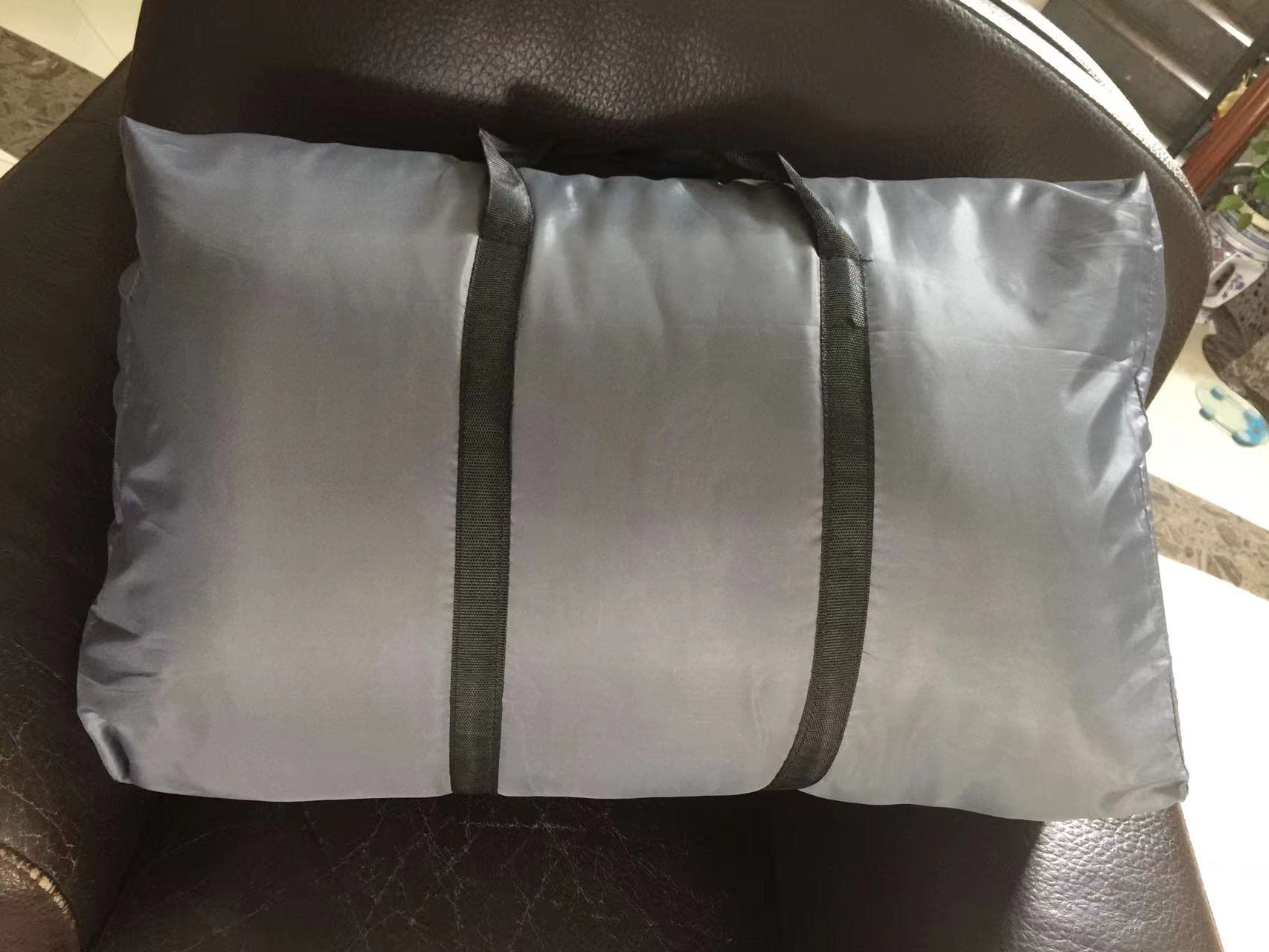 Duża torba do przechowywania, 2 sztuki, składane torby do przechowywania, 120 l, torba podróżna, tkanina Oxford, wytrzymała torba z uchwytem, składany organizer na kołdry, szara