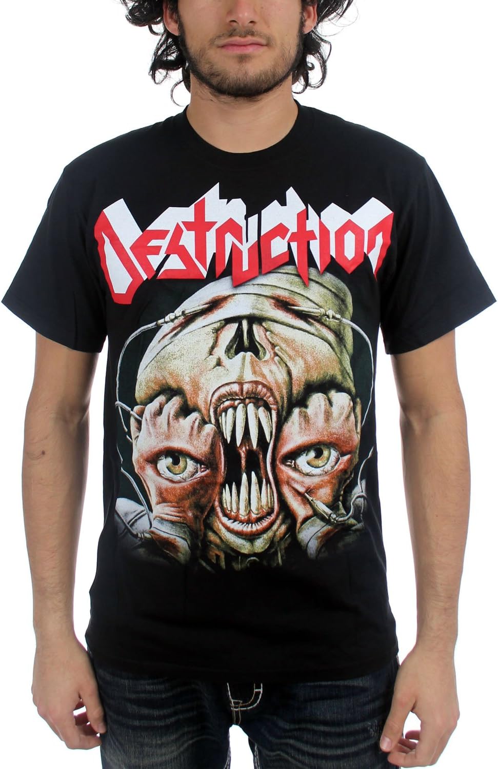 Destruction - Mens Release From Agony T-Shirt in Black, Size: Large, Color: Black