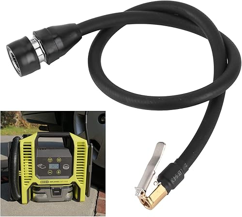 Miniatura 4 de Fydun Adaptador de manguera de extensión de bomba de inflado de portabrocas de neumáticos, 300 PSI, desconexión rápida, conector hembra, abrazadera