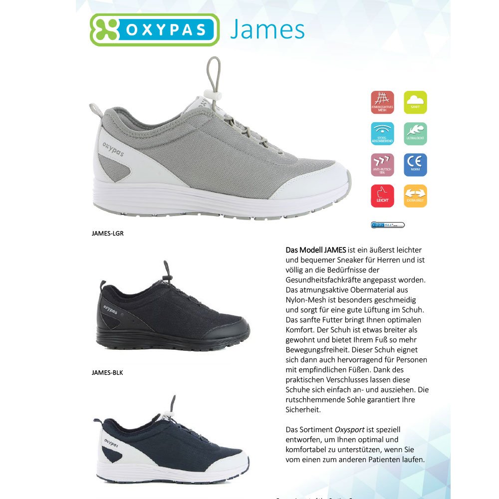 Oxypas James Professionelle Arbeitsschuhe für Medizin/Pflege/Gastro
