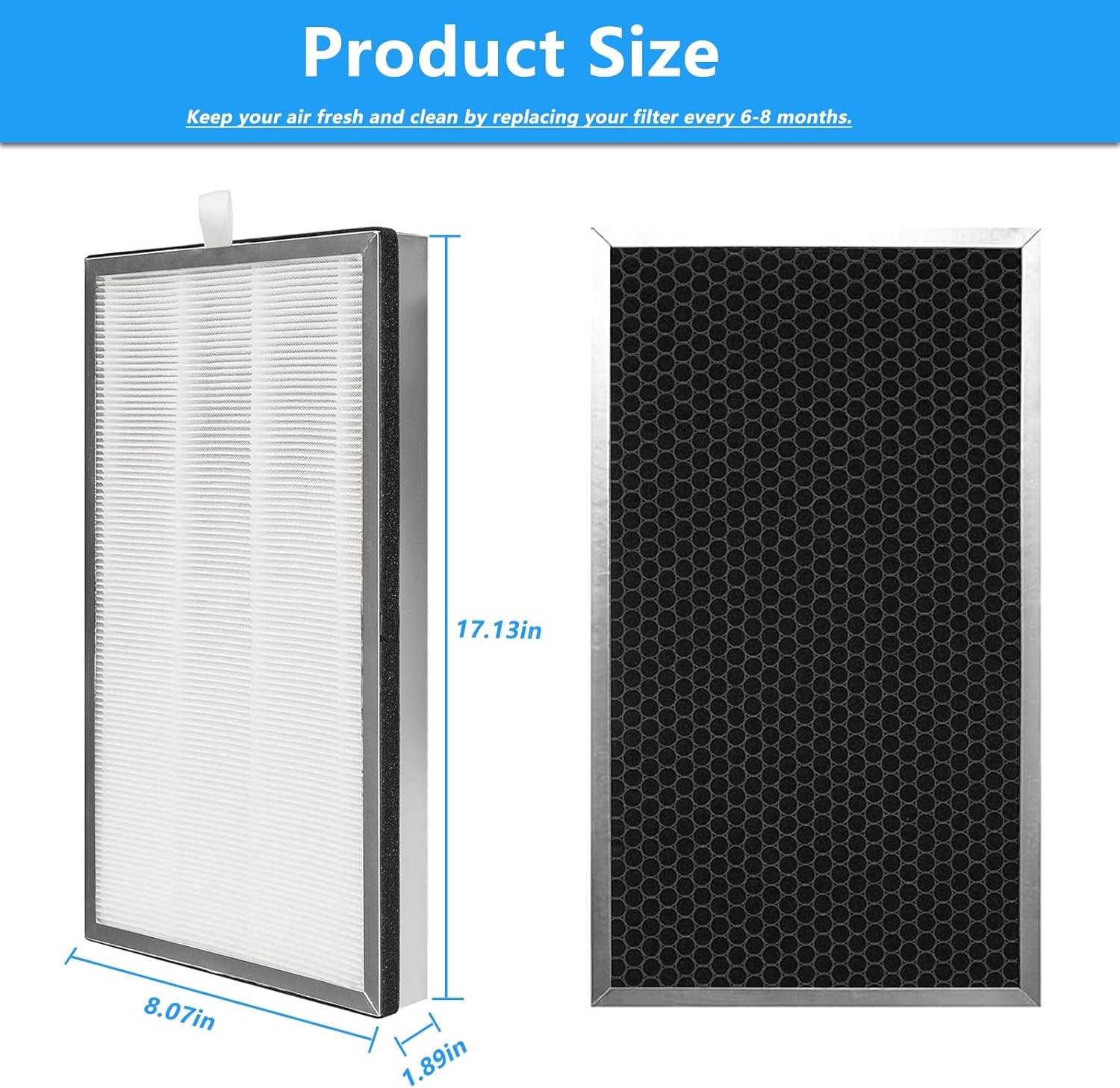 2 Pack MA Series 40 Replacement Filter Compatible with 40 40A/40B/40W Air Purifier, 3-in-1 True HEPA Filter, Activated Carbon F ilter And Pre-Filter - Image 5