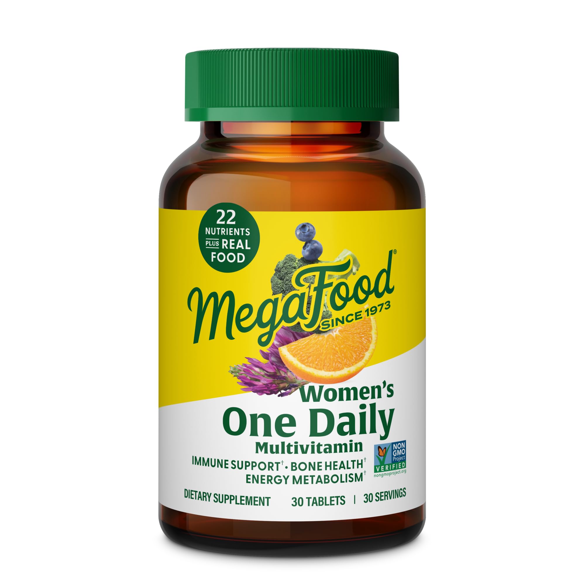 MegafoodWomen's One Daily - Women's Multivitamin supports Optimal Health and Well-Being - With B Complex Vitamins - Gluten Free, Non-GMO, Dairy Free, Soy Free - 30 Tablets