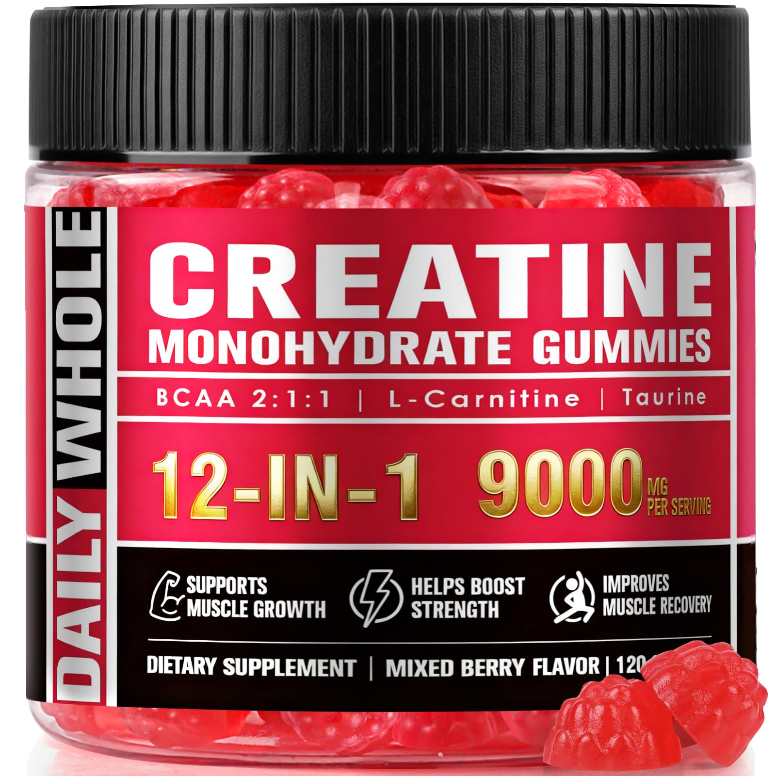 l-carnitine vs creatine monohydrate Amazon.com: 12 IN 1 Creatine Monohydrate Gummies Complex 9000mg for Women  and Men to Support Muscle, Creatina gummy with L-Carnitine, B12, BCAA  2:1:1, Sugar Free, Non-GMO & Vegan, 120 Gummies, Mixed Berry