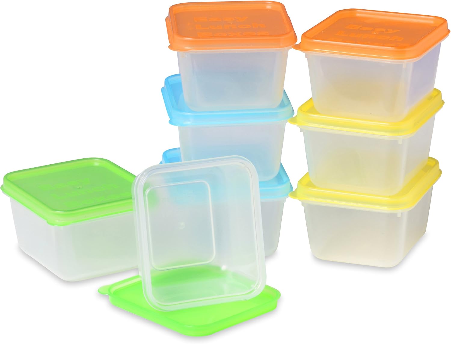 EasyLunchboxes Mini Dippers Small Dip, Condiment, or Sauce Containers, Leak-Resistant, Set of 8