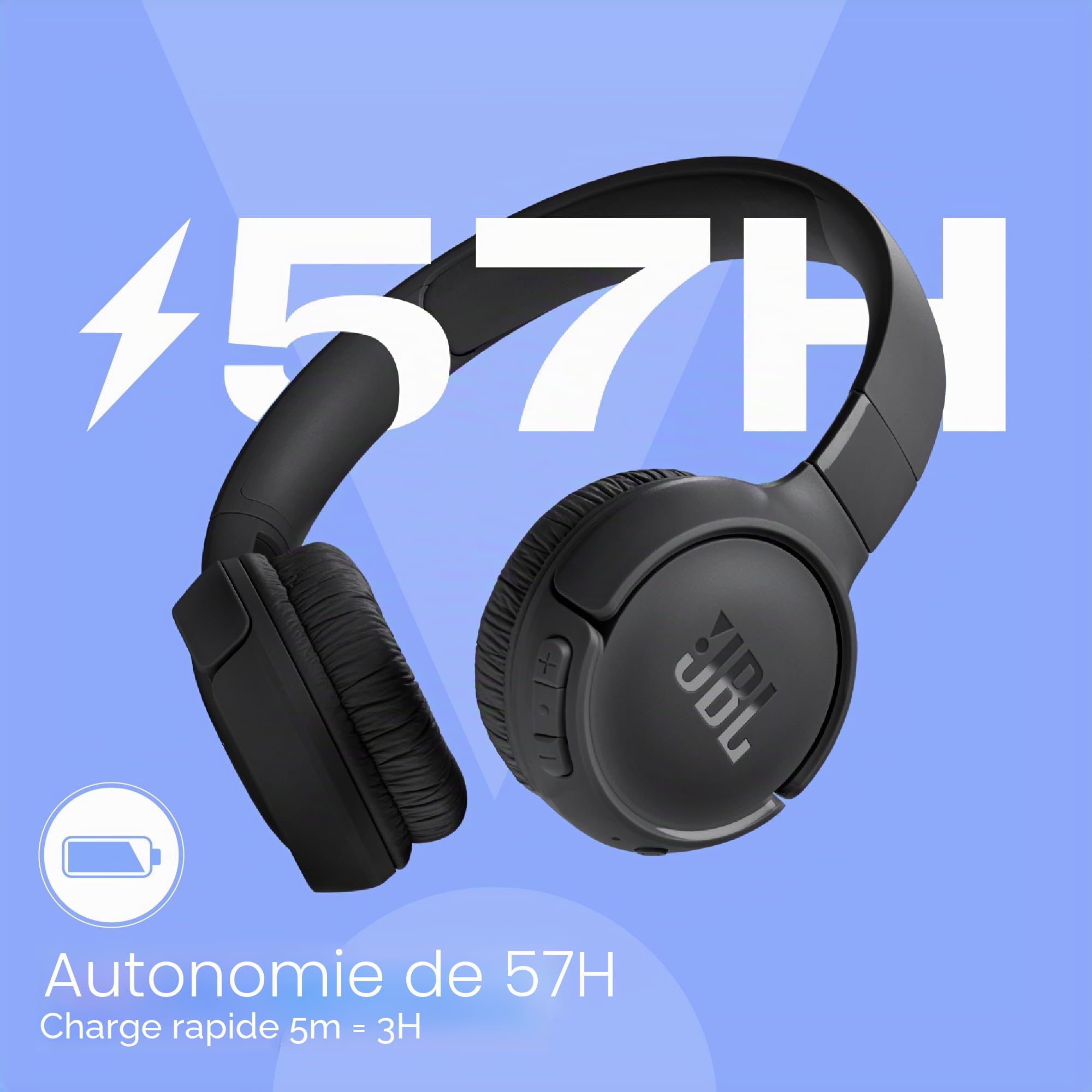 JBL Tune 520 BT Casque sans Fil Arceau Appels/Musique USB Type-C Bluetooth Noir
