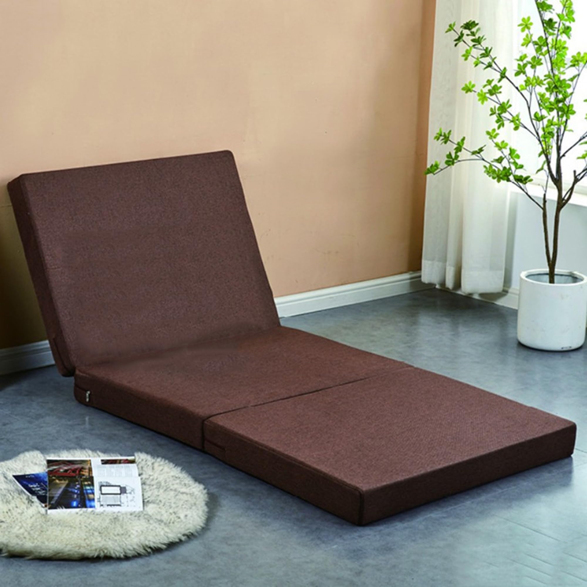 Res Plegable portátil con Funda Lavable. Ideal para Invitados, Viajes, Camping, Sala de Estar, Dormitorio, sofá Cama. Ahorra Espacio. Solución SP en una Caja.