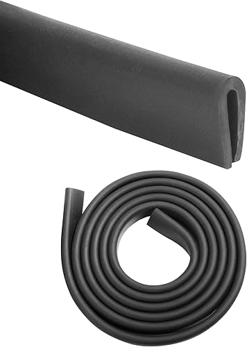 Protector de borde de goma de 5 pies10 pies, borde de canal en U, borde de goma, burlete en forma de U, protector de borde afilado de metal, tira de