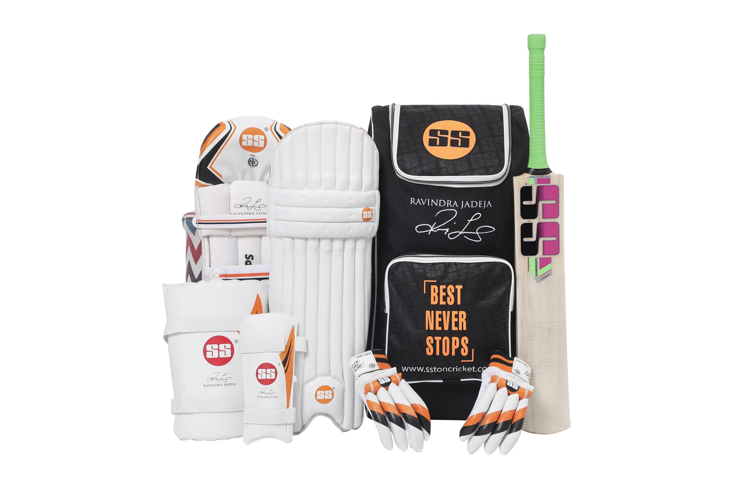 SS Wood Ib Complete Kashmiri Willow Cricket Kit With Helmet And Leather Ball Multicolour (Boys) (B0B3S79GN1) Amazon Price History, Amazon Price Tracker