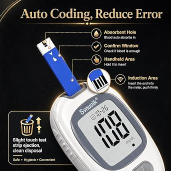 G-430 Blood Glucose Monitor Kit with 50 Strips&Lancets, No Coding