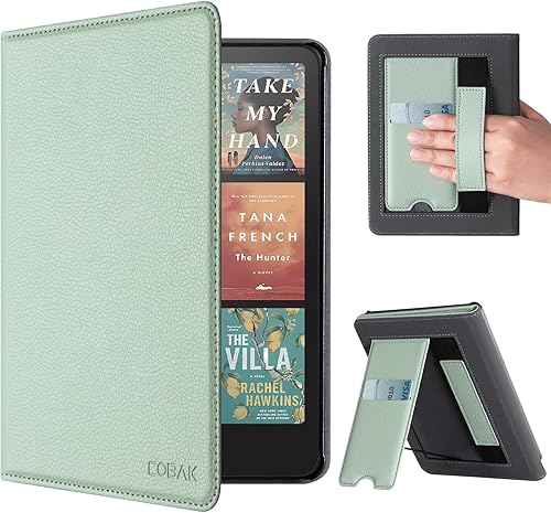 CoBak Funda con soporte para Kindle Paperwhite de 12 generación 2024 (7 pulgadas) y Kindle Colorsoft Signature Edition - Funda de piel sintética