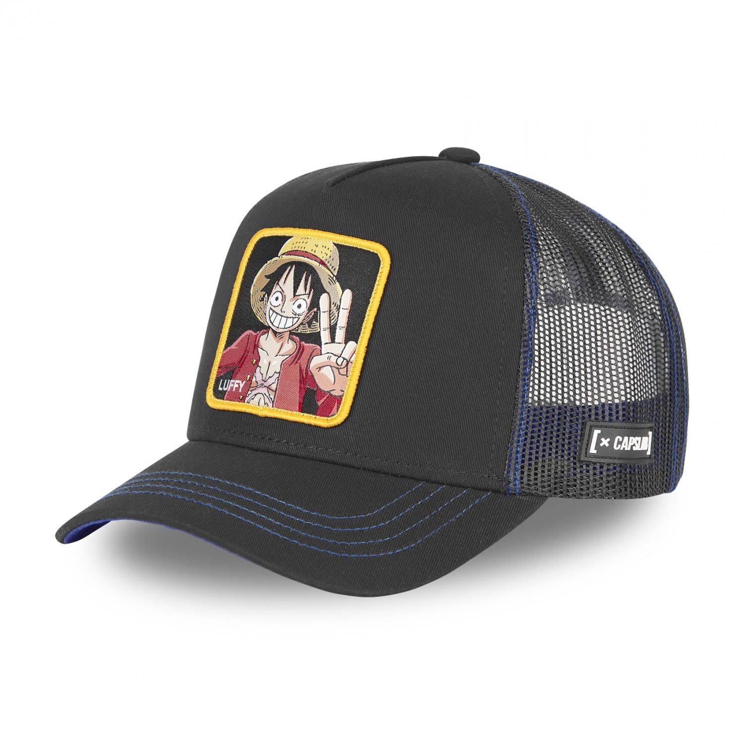Capslab Luffy One Piece Black Trucker Cap