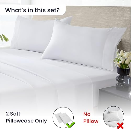 Vista 22 de SGI Bedding 600 hilos 100% algodón egipcio fundas de cojín y funda de almohada 01-Blanco