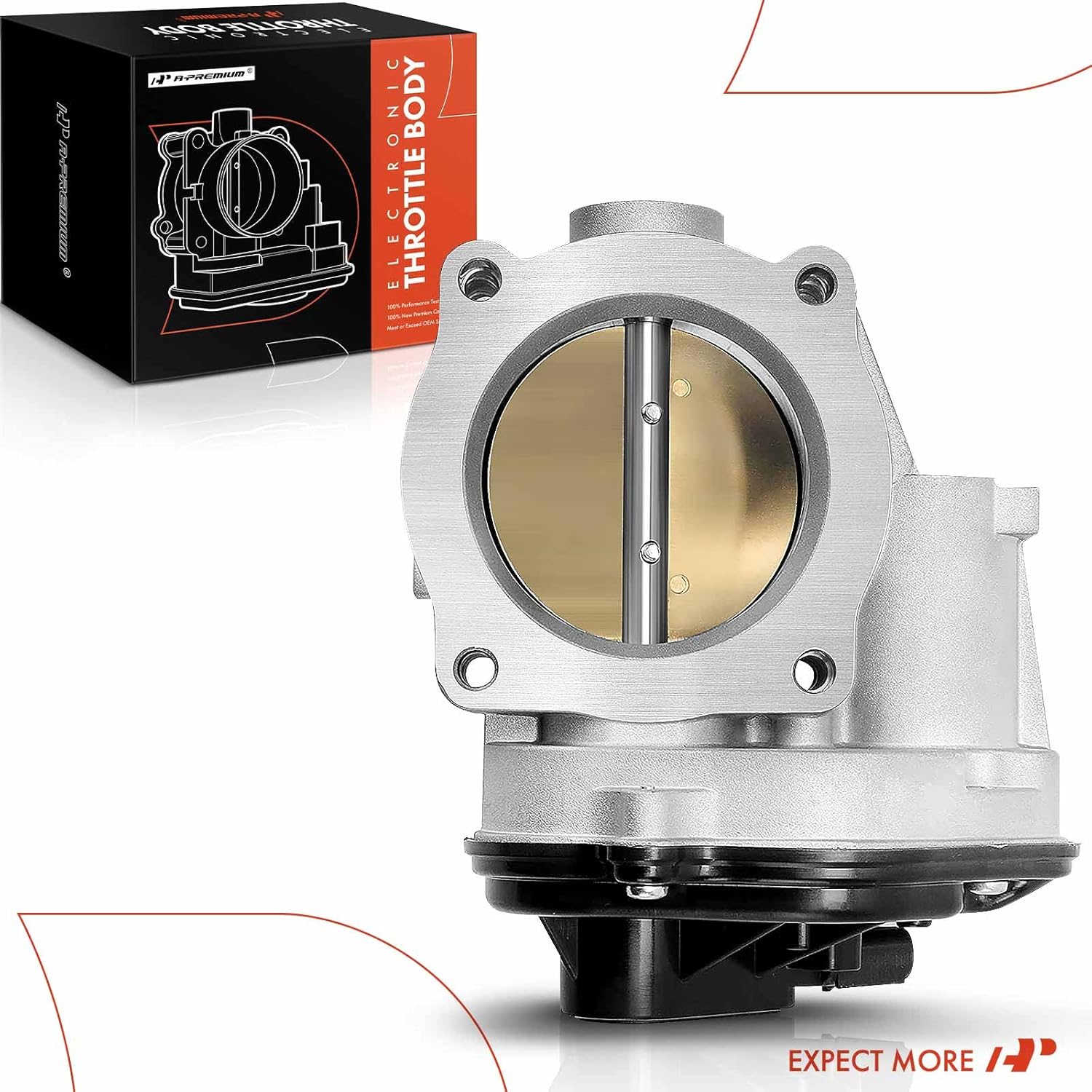 A-Premium Electronic Throttle Body With TPS Sensor Compatible with Ford Edge, F150 F250, Flex, Fusion, Taurus, E-150 & Lincoln MKS, MKT, MKX & Mercury, 3.5L 3.7L 4.6L, Replace# 7T4Z-9E926-FA