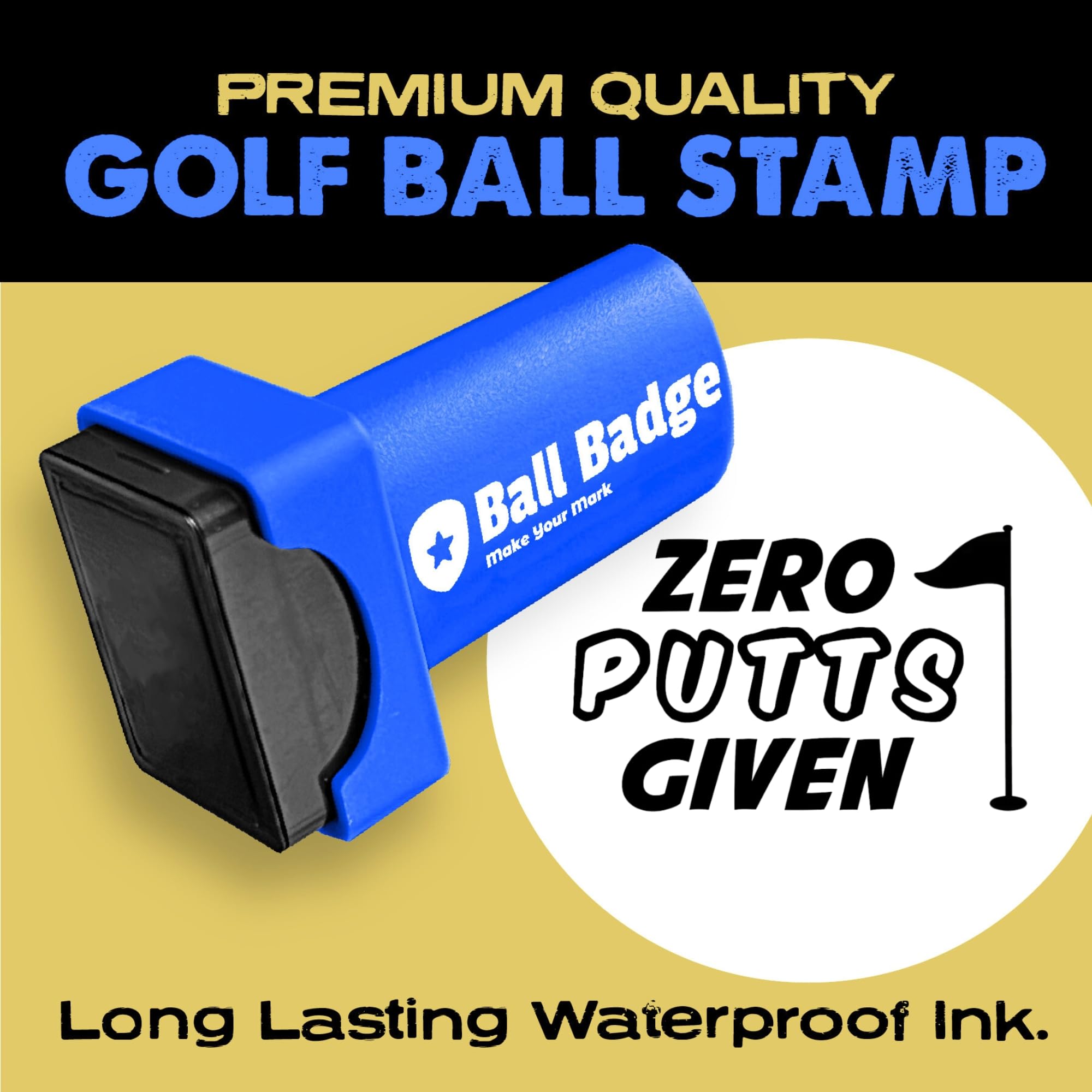 Insignia de pelota – Sello de pelota de golf (The Funny Series), marcador de pelota de golf, herramienta de marcado de pelotas de golf reutilizable para identificar pelotas de golf
