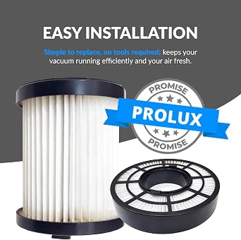 Upper and Lower HEPA Filter for Prolux 2.0 Bagless Backpack Vacuum, Genuine Pre and Post Filtration System
