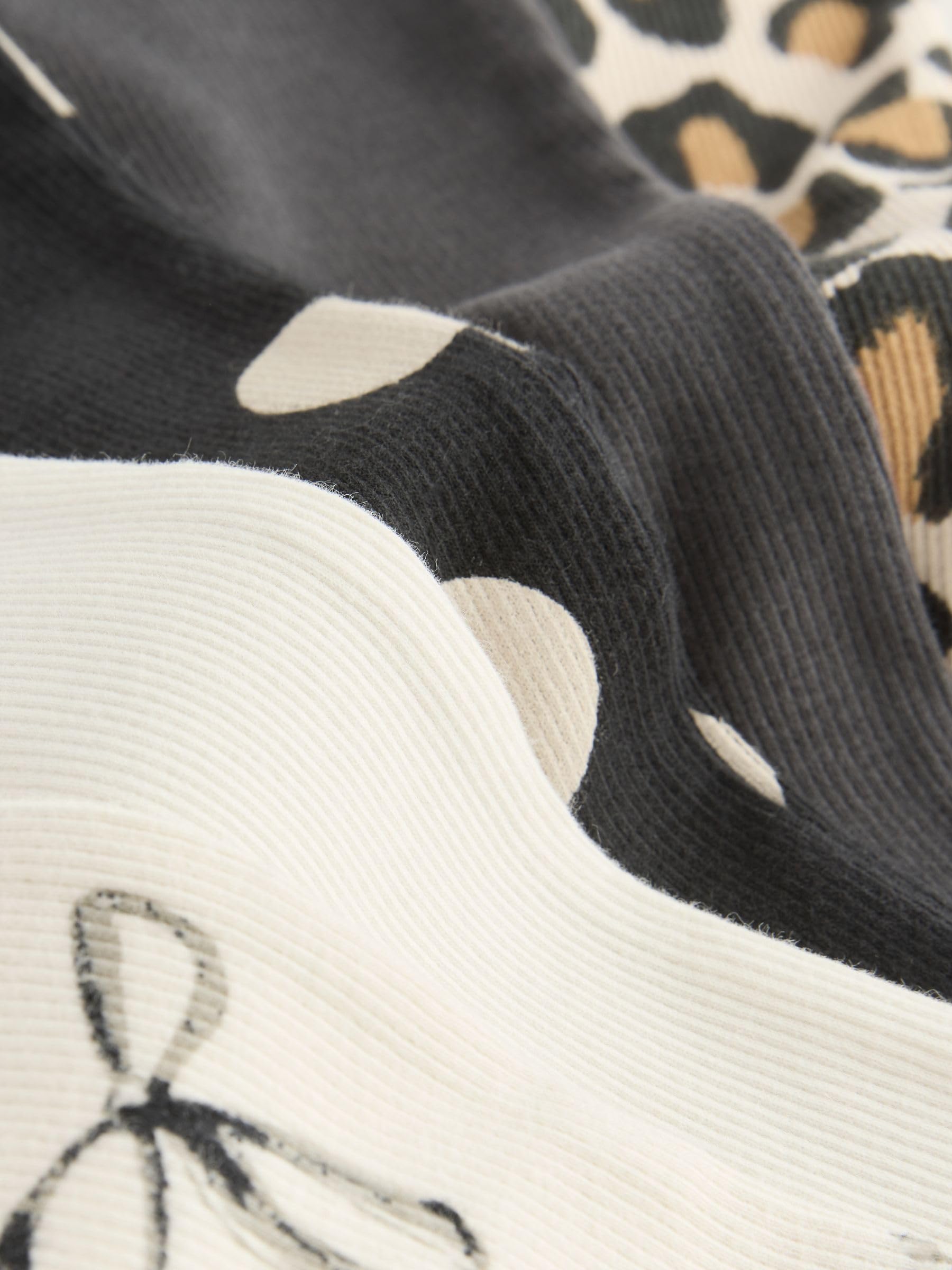 NEXT Mädchen Gerippte Leggings mit Schlag, 5er-Pack