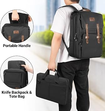 samdew Chef's Knife Backpack, (Knives Not Included)