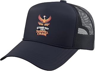 Stand Out Like A Sandhill Crane Birder Lifestyle Trucker Hat with Adjustable Mesh Back