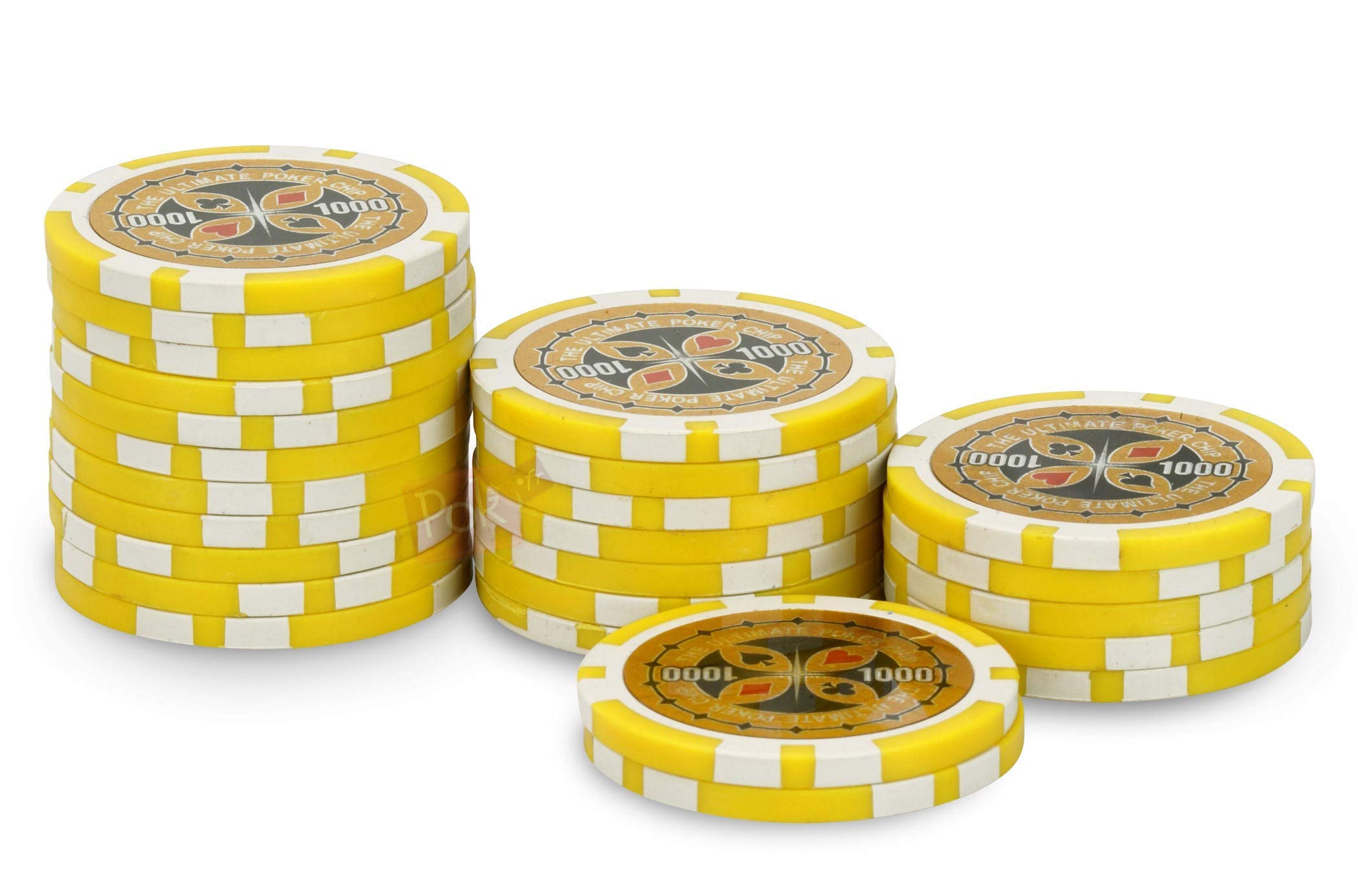 Malette Poker 500 Jetons Ultimate Poker Chips + 2 Jeux de Cartes + Bouton Dealer - Poker Set de 500 Jeton de Poker Ultimate (avec Valeur) - Jeu de Poker avec 500 jetons de Poker - Mallette Poker