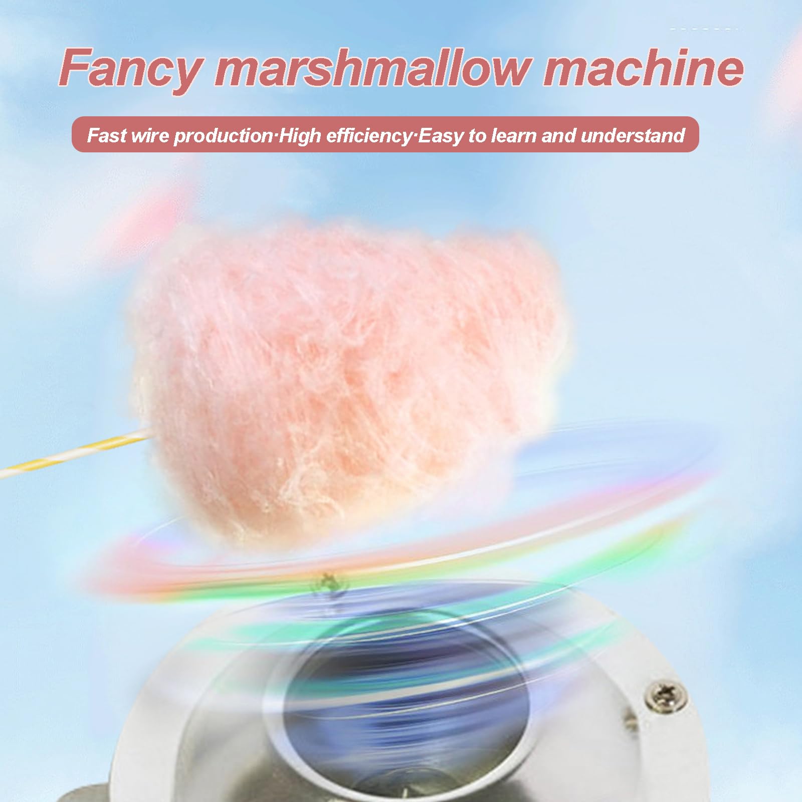 TsoLay Macchina Elettrica per Zucchero Filato, Macchina per Zucchero Filato in Acciaio Inossidabile da 1000 W con Ampio Armadietto, Temperatura Regolabile, per Feste di Compleanno E Matrimoni